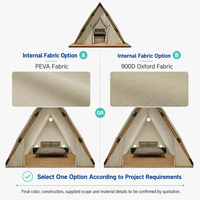 Tente de glamping en structure bois sur mesure avec auvent en PVC 850g et doublure sélectionnable pour projets de camping en nature YX-1