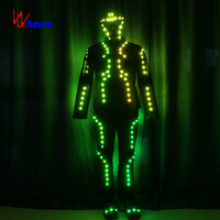 WL-0220 lumière LED programmable scène Performance porter Tron Hip Hop Costumes de danse lueur dans les robes sombres