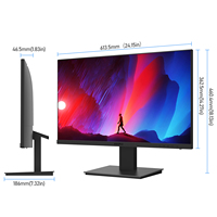 KOORUI Monitor bisnis 27 inci, monitor pc Full HD (1920x1080), monitor komputer 100Hz, tampilan desktop 2 speaker bawaan