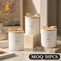 Bougie parfumée artisanale en cire de soja, personnalisable avec logo, pour les fêtes de Diwali, écologique, marque privée, parfum d'ambiance pour la maison, vente chaude LF