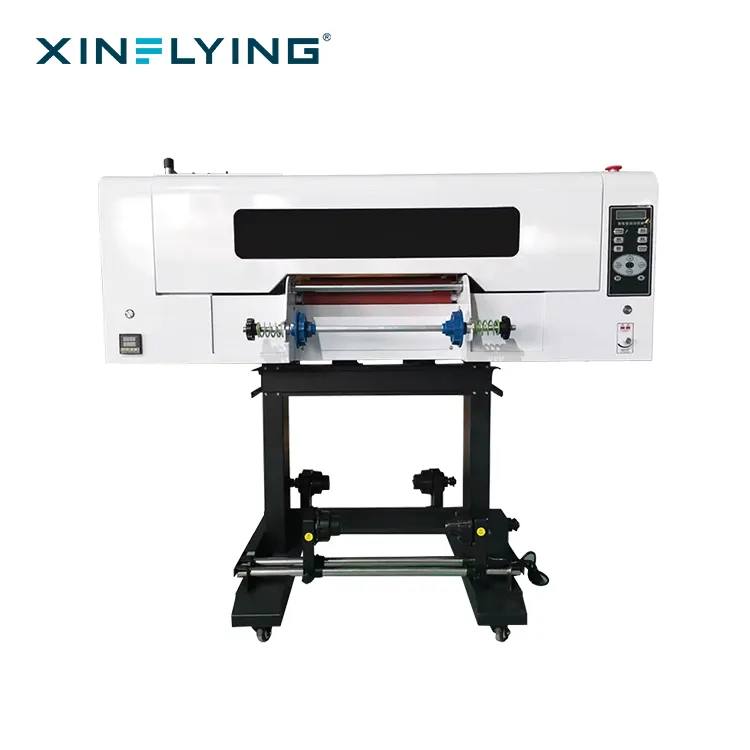 Xinfluying Roll To Roll Uv Dtf Printer 60Cm Voor Verschillende Materialen Label Printing Set 4 Stuks I3200-u1 Koppen Sticker Warmteoverdracht