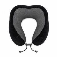 Oreiller de voyage portable en mousse à mémoire de forme en U, soutien cervical, masque de sommeil, bouchons d'oreilles, housse douce et respirante, ergonomique