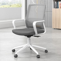 Chaise de bureau, chaise d'ordinateur, matériau en maille, confortable pour une utilisation prolongée, convient pour la maison et le bureau, dossier réglable, pivotant