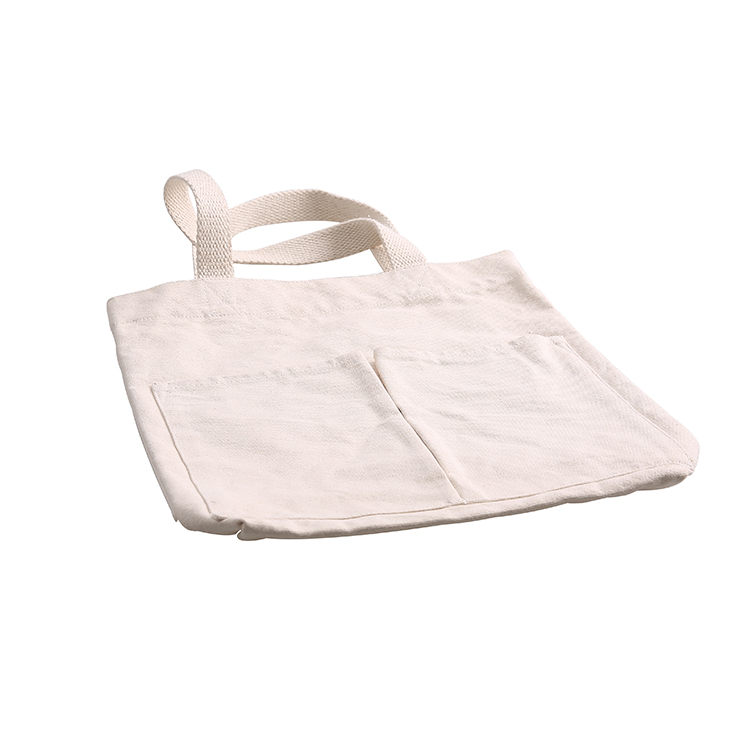 Wholesale custom logo printed eco reusable canvas tote bag with pockets