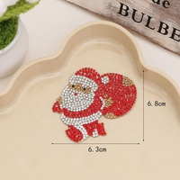 Offre Spéciale à la mode perlé cristal strass patchs bricolage bâton sur adhésif clair strass noël Patch père noël et chaussettes patchs