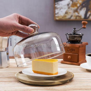 Cloche à <span class=keywords><strong>fromage</strong></span> en dôme de verre OEM avec <span class=keywords><strong>plateau</strong></span> en bois d'acacia Plateaux de <span class=keywords><strong>fromage</strong></span> de 7.5 pouces - Product Image 5