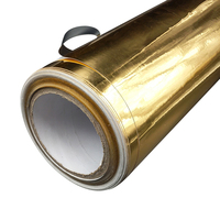 Haute Qualité Or Brillant En Aluminium Auto-Adhésif De Feuille de Papier En Métal taille personnalisée