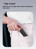 Câble 4-en-1 60W avec connecteurs Thunderbolt 4 et iPhone, USB Type-C 5A, charge rapide pour écouteurs, téléphones, ordinateurs et batteries externes