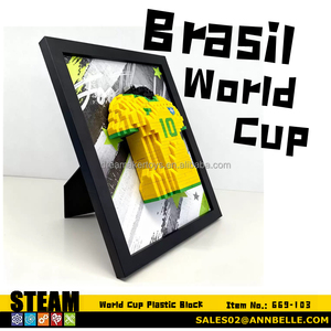 Regalo para Fanáticos del Fútbol, <span class=keywords><strong>Campeones</strong></span> <span class=keywords><strong>de</strong></span> la Copa <span class=keywords><strong>Mundial</strong></span>, Bloque <span class=keywords><strong>de</strong></span> Diamantes <span class=keywords><strong>de</strong></span> Plástico ABS, Decoración para Habitación con Diseño <span class=keywords><strong>de</strong></span> la Camiseta <span class=keywords><strong>de</strong></span> Brasil - Product Image 4