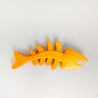 Jouets à mâcher couineurs en forme d'arête de poisson pour chats et chiens, jouets d'entraînement amusants pour animaux de compagnie avec son de récupération en caoutchouc pour chiots