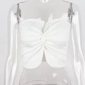 KBJD0510 مثير الصيف الأزياء فراشة القوس الأبيض أنيقة صديرية دائرية الفتيات السيدات المرأة