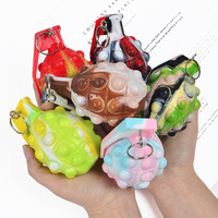Nouveau design – Jouets anti-stress en silicone 3D en forme de grenade, balles sensorielles à bulles à presser pour garçons et filles