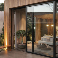 Porte coulissante en aluminium à double vitrage étanche avec grille, porte de séparation en aluminium pour balcon