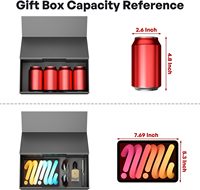 Boîtes noires élégantes avec couvercle magnétique, emballage cadeau, fermeture magnétique en papier, Caja De Con Iman, emballage rigide pour vernis à ongles