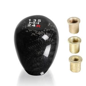 Carbon Fiber Gear <b>Shift</b> <b>Knob</b> 5 Speed 6 Speed Duck Egg Shape Ergonomic Car Gear <b>Knob</b> - Product Image 5