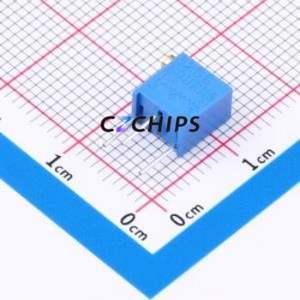 Résistance/potentiomètre réglable 3266X-1-501LF, composant traversant (THT) - 3P, 6,4x4,3 mm, résistance 500 ohms, 10 %, 250 mW, 100 ppm/ ℃ - Product Image 1