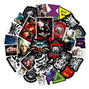 50 autocollants de jeu Pop The <span class=keywords><strong>Witcher</strong></span>, dessin animé, graffiti, pour ordinateur portable, console de jeux, autocollants imperméables, autocollants de télévision Witch - Product Image 2