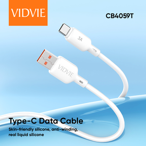 Cable de Datos <span class=keywords><strong>VIDVIE</strong></span> de Silicona Líquida de 1m, USB <span class=keywords><strong>Tipo</strong></span> <span class=keywords><strong>C</strong></span>, Carga Rápida, Alta Velocidad, Color Blanco, para iPhone - Product Image 2
