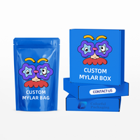 Nouveau Design Vide 3.5g 7g 14g 28g Odeur Preuve Refermable Holographique Exotique Die Cut Zip Lock Mylar Sacs avec fenêtre transparente