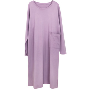 Chemise de nuit de maternité pour la salle d'accouchement, vêtements post-partum automne-hiver, pyjama non contraignant, ample, épais - Product Image 5