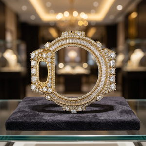 Lunette de montre de luxe personnalisée avec diamants pour montres pour hommes – Vente en gros - Product Image 5