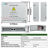 Boîtier de Combinaison Métallique CNLONQ 16 Entrées 1 Sortie pour Panneaux Photovoltaïques DC1000/1500V, Étanche IP65, 16 Chaînes pour Systèmes de Stockage d'Énergie