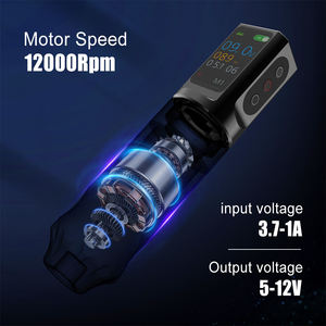 Yilong kablosuz dövme makinesi kalem dövme tabancaları ayarlanabilir inme 2.7-4.5mm döner 1 adet pil dövme kalemi - Product Image 4