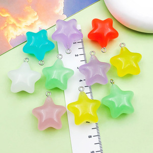 Resin 3D <b>Star</b> Pendant Ornaments For DIY Jewelry Accessories Colorful <b>Glow</b> <b>In</b> <b>Dark</b> Five Pointed <b>Star</b> Charms Size 1 - Product Image 3