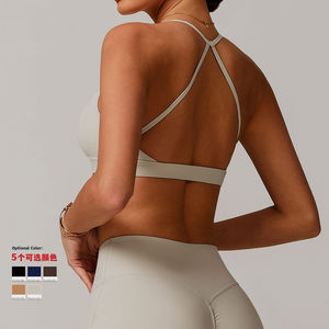 Vente en gros de soutien-gorge de yoga à col en V à séchage rapide - Product Image 2