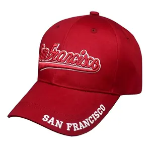 旧金山加州栗色棒球帽帽可调