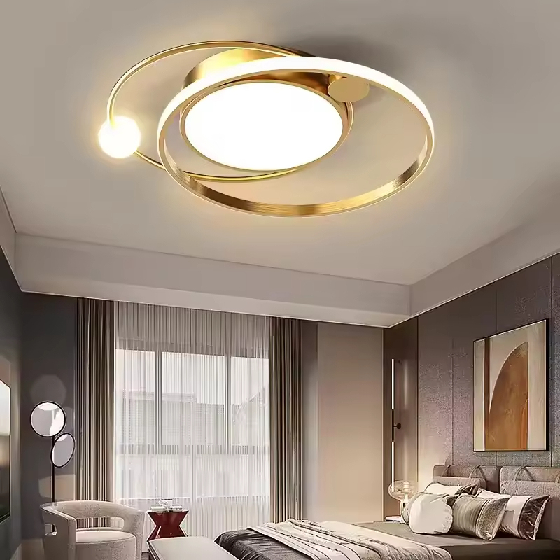Wholesale Nordic Led Ceiling Round Ceiling Light Bedroom Living Room Bedroom Square Indoor Ceiling Lamp with Fan