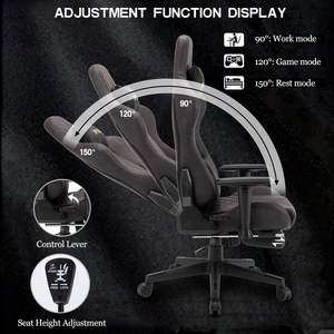 Muestra Gratis <span class=keywords><strong>Precio</strong></span> al por mayor <span class=keywords><strong>Profesional</strong></span> <span class=keywords><strong>Gamer</strong></span> Ergonómico Cuero Girar <span class=keywords><strong>Pc</strong></span> Ajustable Gaming Computer Sillas con reposapiés - Product Image 5