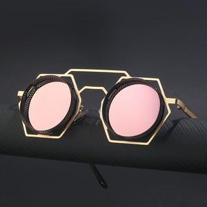 Lunettes de soleil style steampunk unisexe, monture en métal, protection UV400, pare-soleil de classe 2, film anti-lumière bleue, film blanc C23 - Product Image 4