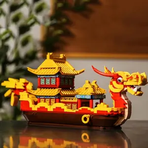 Wange 6232 China cultura Qinhuai río pintado barco mundo arquitectura <span class=keywords><strong>ladrillos</strong></span> ciudad juguetes regalos para niños juegos de bloques de construcción - Product Image 4
