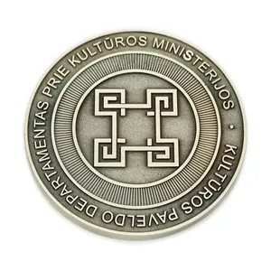 Recuerdo marino personalizado, monedas de desafío de Metal antiguo conmemorativo, antiguo, plateado, coleccionable, 2 euro, a la venta
