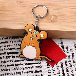 Cao su Móc chìa khóa bán buôn Keychain tùy chỉnh phim hoạt hình hình hình Keyring 3D mềm Silicone vòng chìa khóa PVC phim hoạt hình hình Keychain - Product Image 2