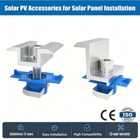 Klem Penyangga Panel Surya Inter Clamp, Klem Tengah & Ujung Panel Surya 30mm 35mm untuk Pemasangan Panel Surya