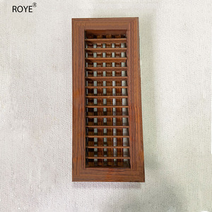 Custom esteso grano di legno griglia uscita aria lega di alluminio ABS tipo guardaroba linea registri per ufficio aria condizionata - Product Image 4