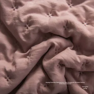 Luxury 3-Piece <strong>Quilted</strong> Microfiber Bedspread Set All Season Reversible Coverlet with Embossed Pattern <strong>Bed</strong> <strong>Throw</strong> for Bedroom Decor - Product Image 3