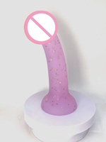 LetRock Dildo Vibrador Realista de Silicona con Ventosa y Líquido de Colores, Estimulador de Punto G, Juguete Sexual para Hombre