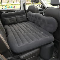 Matelas gonflable de voyage de gonflage d'air de lit de voiture pour le coussin universel de tapis de camping extérieur de soutien de siège arrière de voiture