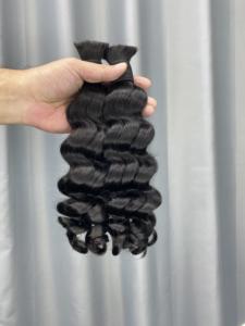 Extensions en vrac de cheveux humains non traités de la vague profonde lâche 100% de Vierge péruvienne - Product Image 6