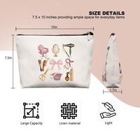 Sac de maquillage pour coiffeur, impression numérique haute définition, portable, imperméable, en lin, organiseur de cosmétiques pour outils de beauté