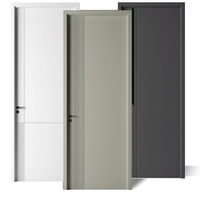 Portes de chambre à coucher modernes en bois-plastique composite WPC, insonorisées, ignifuges et stratifiées