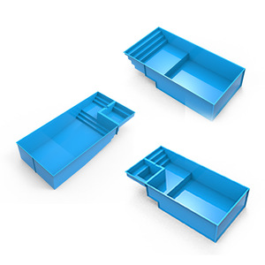 Piscines <span class=keywords><strong>hors</strong></span> sol modulaires en fibre de verre, préfabriquées, profondes de 5 pieds, avec échelles, pour la maison en Chine, prix - Product Image 5