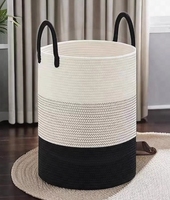 Grand panier de rangement en corde de coton, panier à linge pour bébé, panier à jouets pour chambre d'enfant, panier à couvertures pour chambre à coucher et salon, 87L