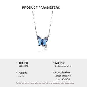 Fashion Women S925 Sterling Pendant <strong>Mother</strong> and <strong>Daughter</strong> <strong>Jewellery</strong> Butterfly Necklace Silver Womens <strong>Jewellery</strong> - Product Image 6