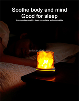 Diffuseur de lampe de sel de l'Himalaya en cristal LED innovant Diffuseur d'arômes d'huiles essentielles portable pour la maison Matière plastique sans eau USB