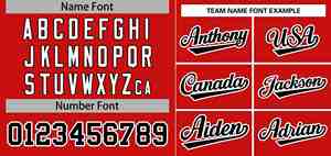 Maßgeschneidertes rot-schwarz-weiß gestreiftes, modisches Baseball-Trikot mit Raglanärmeln - Product Image 3