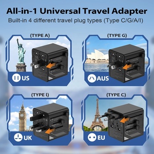 Adaptador de Viaje Universal Internacional Multi-Enchufe Worldplug GaN 45W, Cargador Todo en Uno para Teléfono, Tableta y Portátil - Product Image 5
